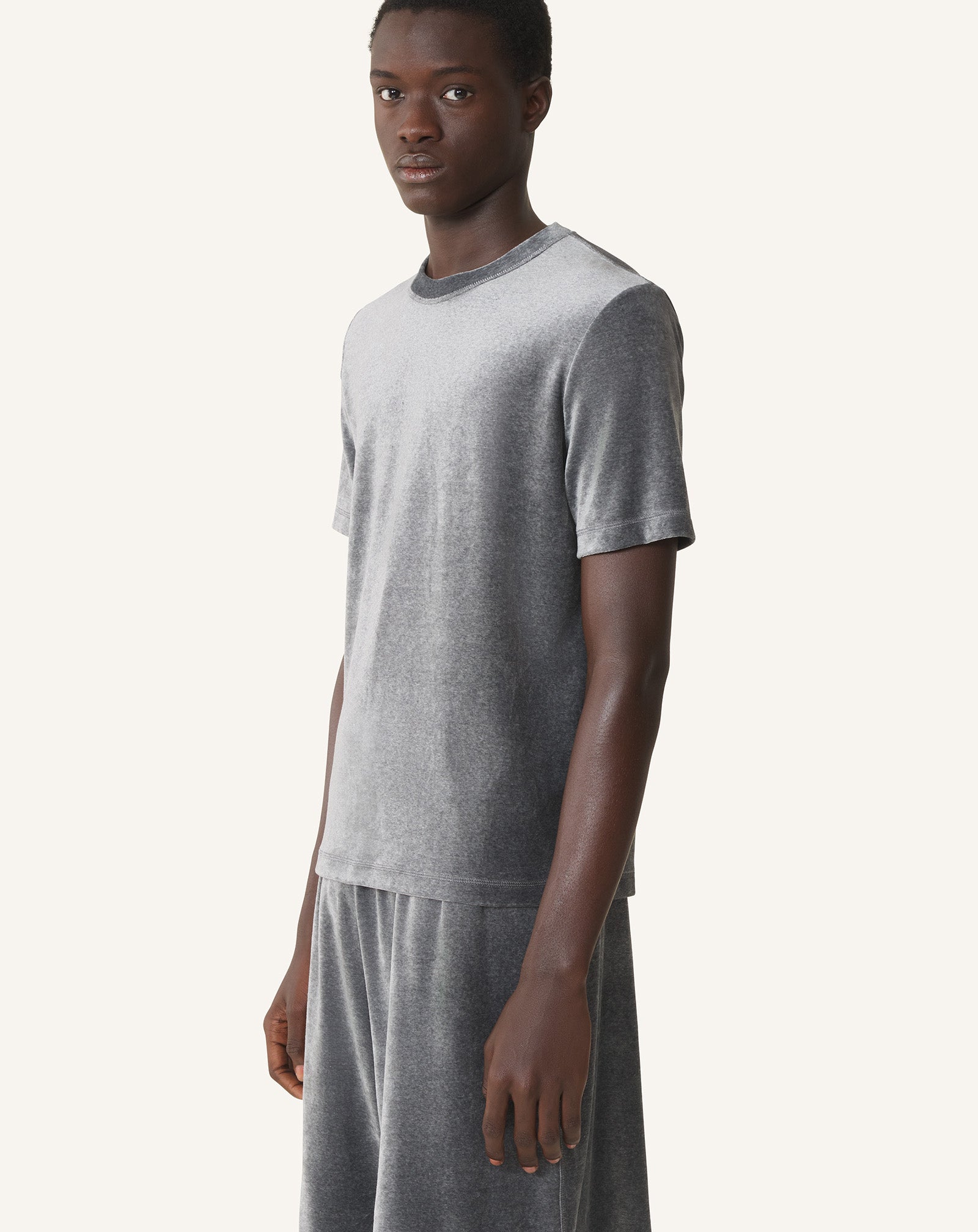 LANVIN グレー スポーツシャツ Grey Velvet T-shirt | Lanvin