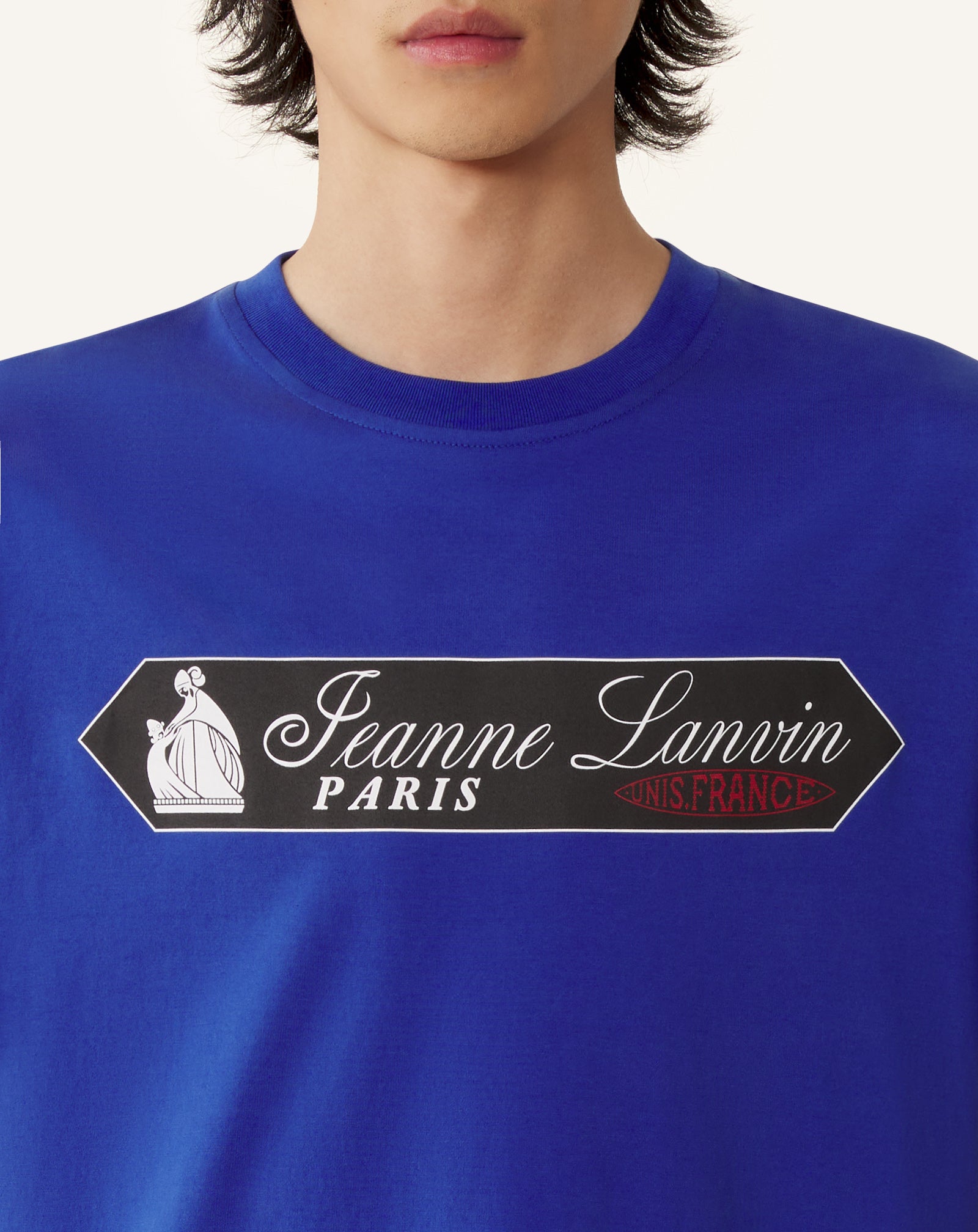 T-SHIRT IMPRIMÉ SIGNATURE LANVIN BLEU