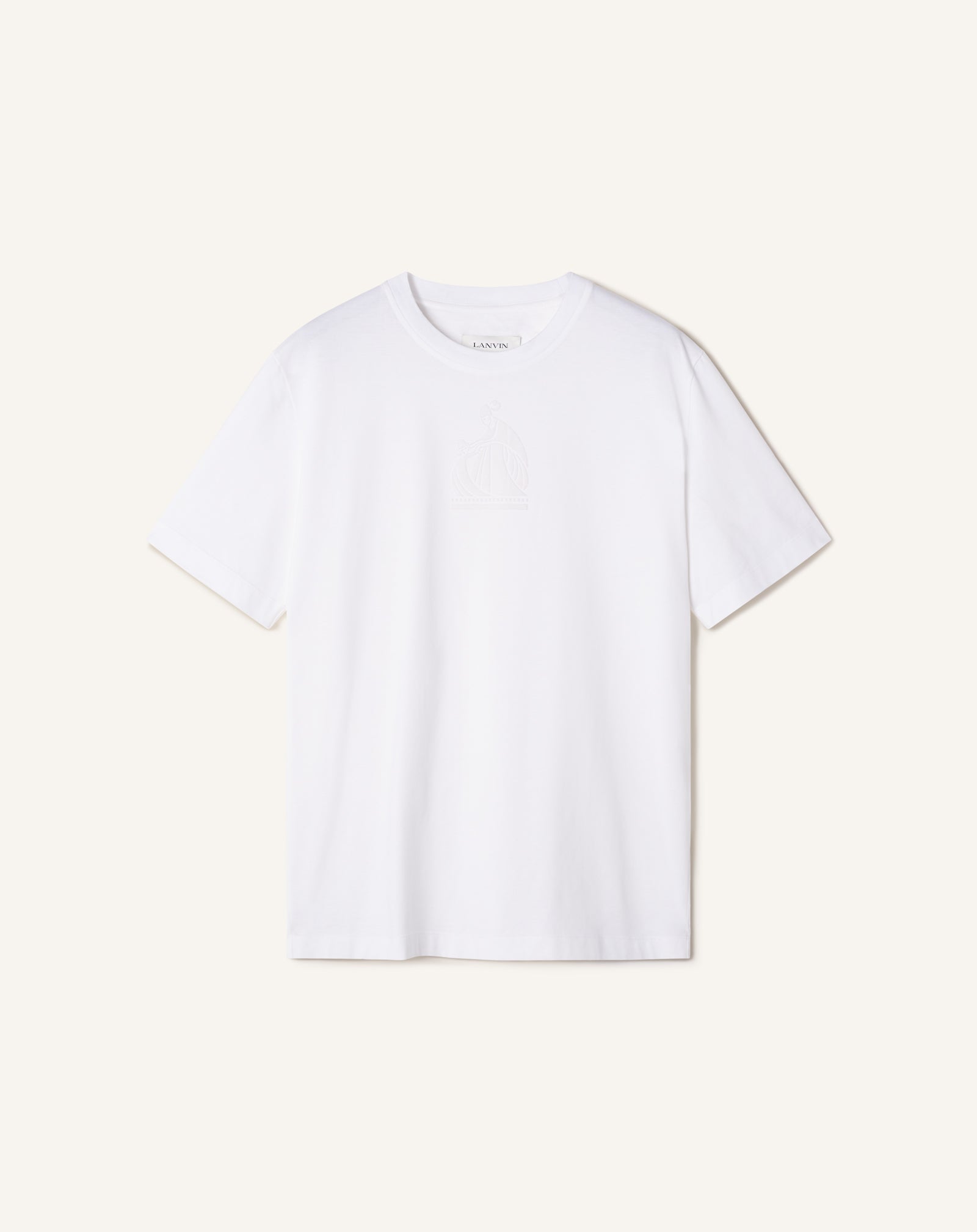 MOTHER AND CHILD FLOCKED COTTON T-SHIRT