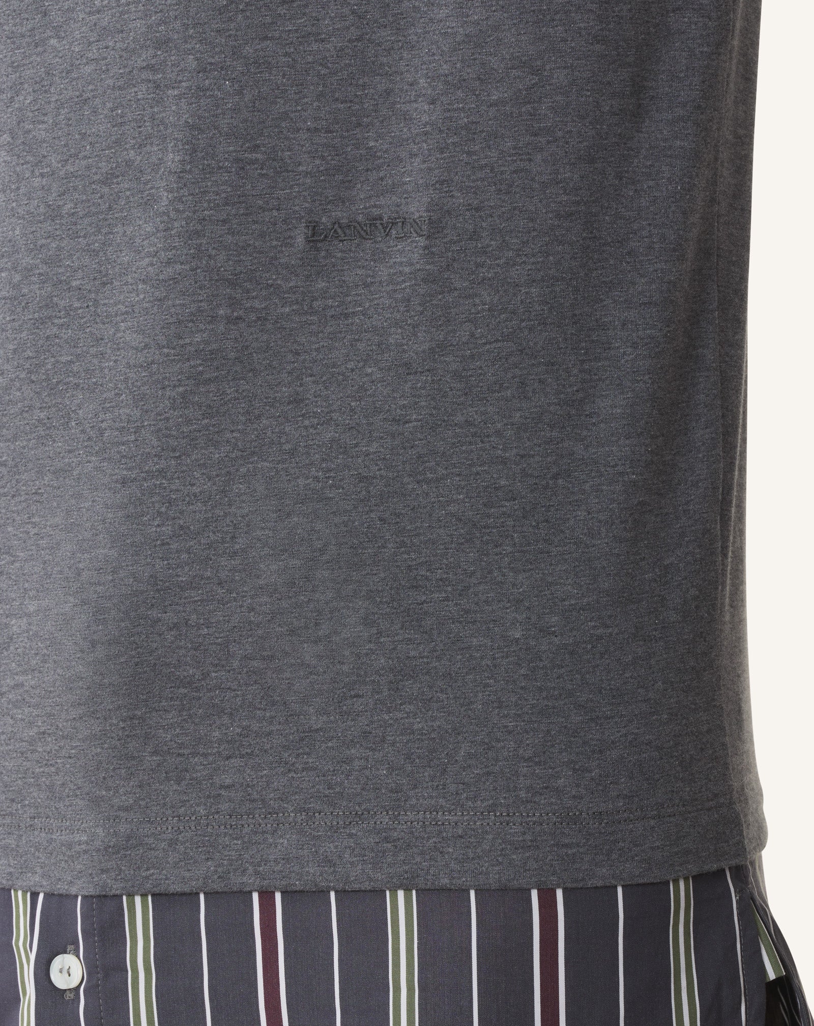 T-SHIRT SUPERPOSÉ EN COTON NOIR