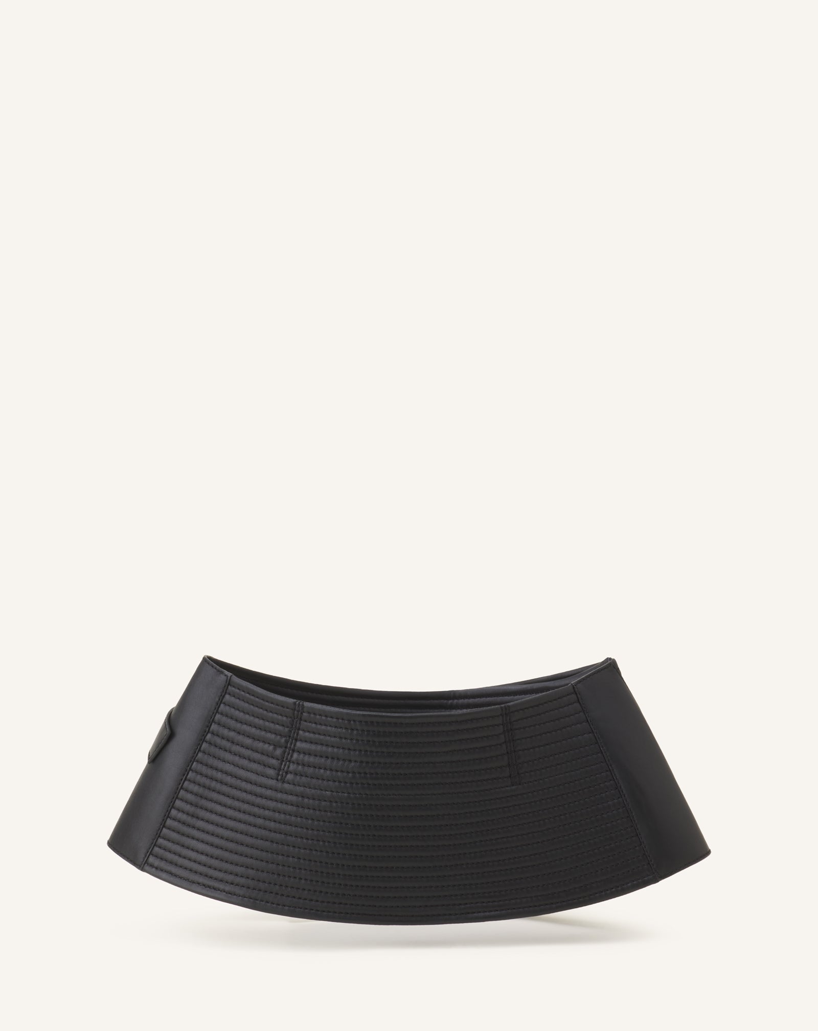 BLACK WIDE LEATHER BELT