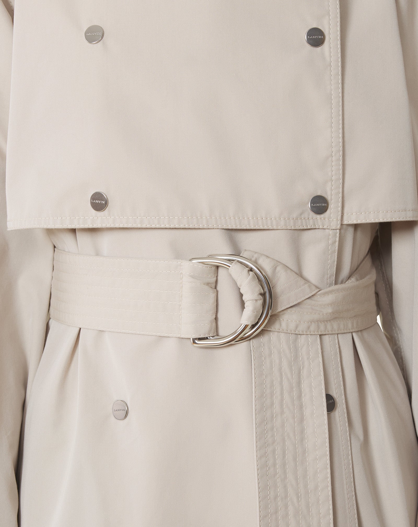 WHITE COTTON TRENCH COAT
