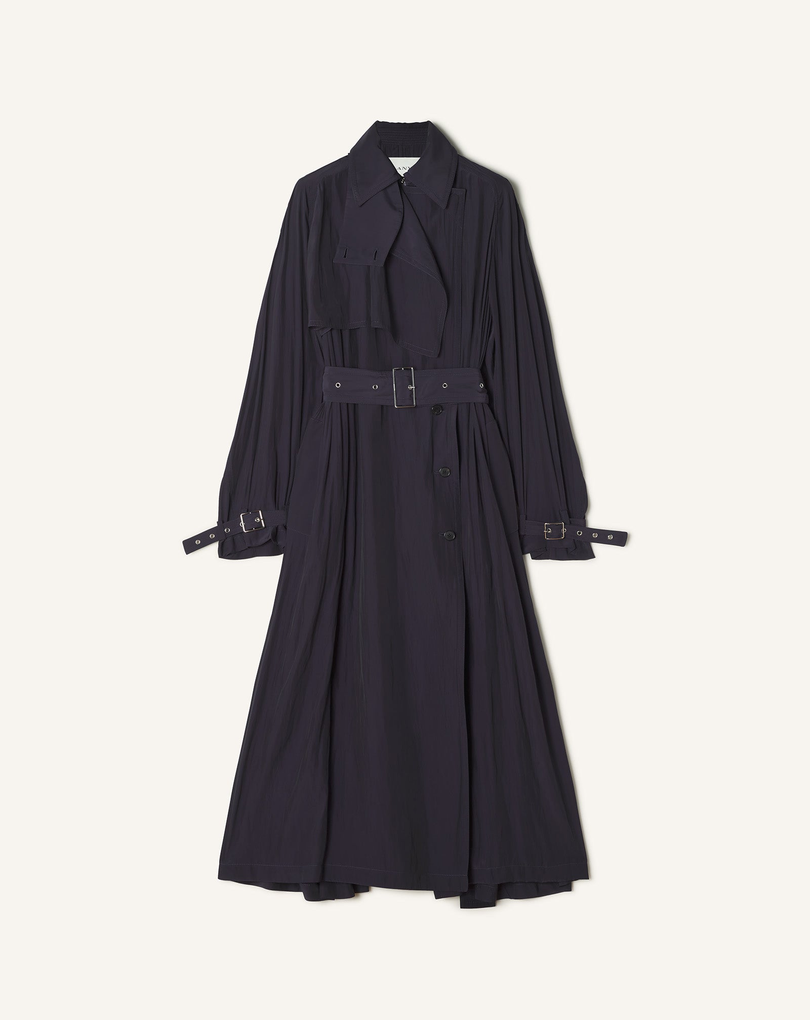 TRENCH IN CHARMEUSE