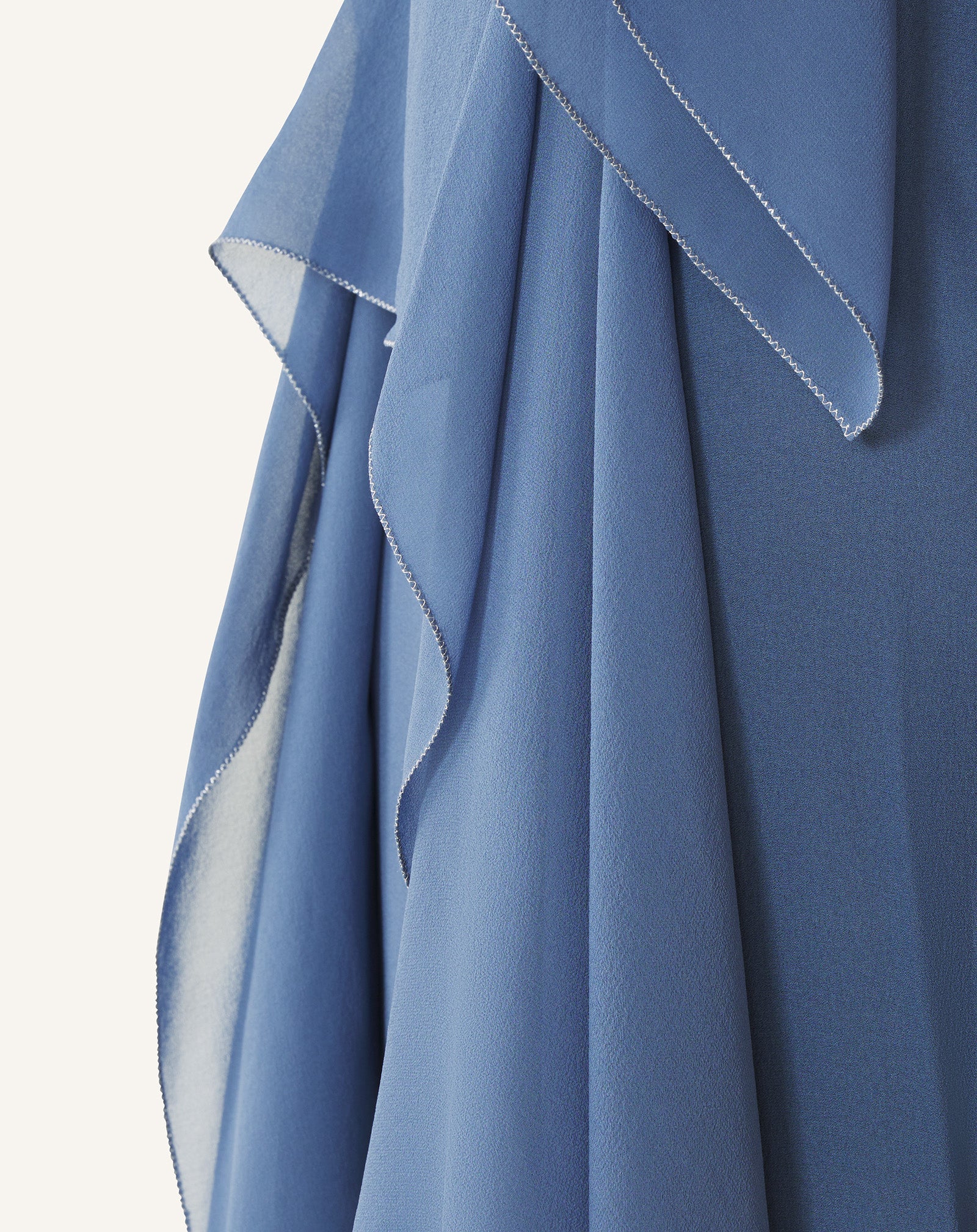 BLUE MAXI DRESS IN SILK GEORGETTE