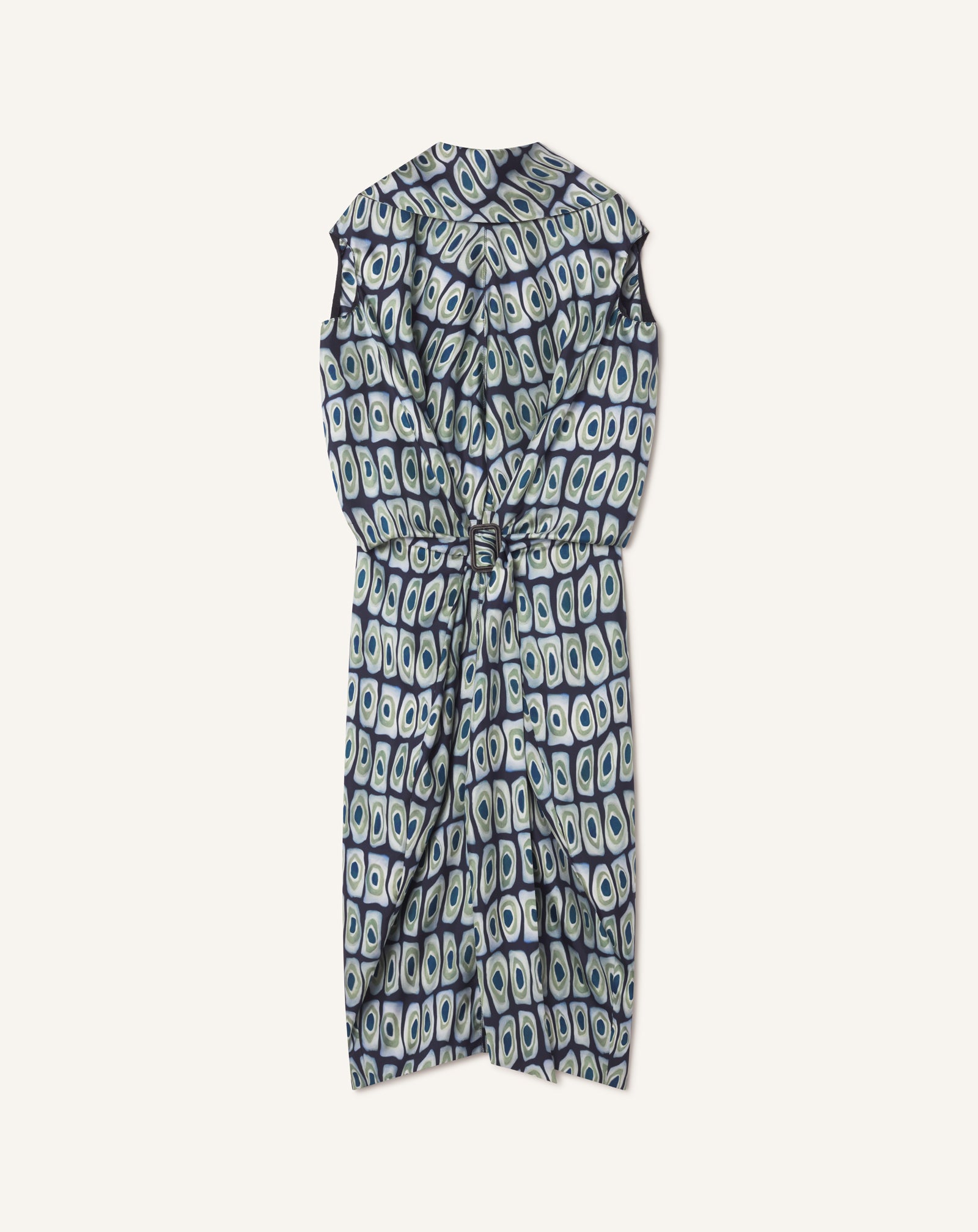 ROBE CAPE EN SOIE IMPRIMÉE
