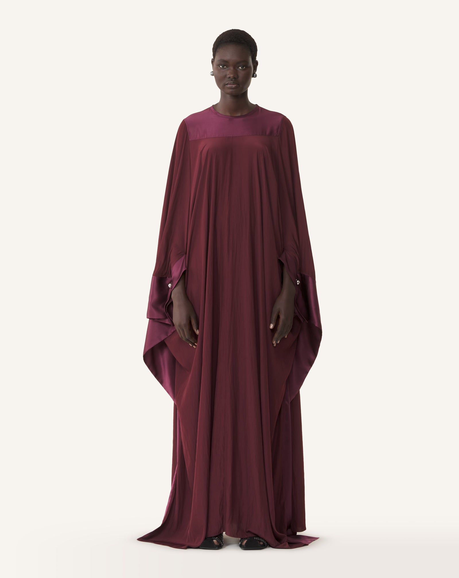 ROBE AMPLE LONGUE EN CHARMEUSE