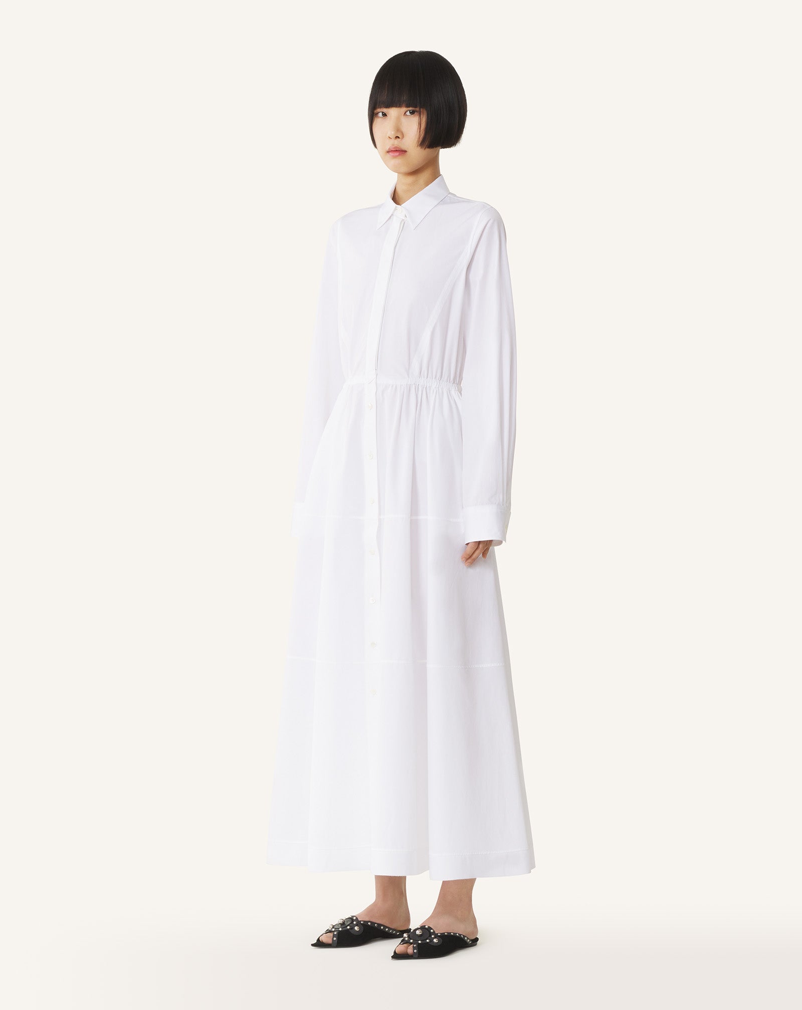 ROBE CHEMISE EN POPELINE DE COTON