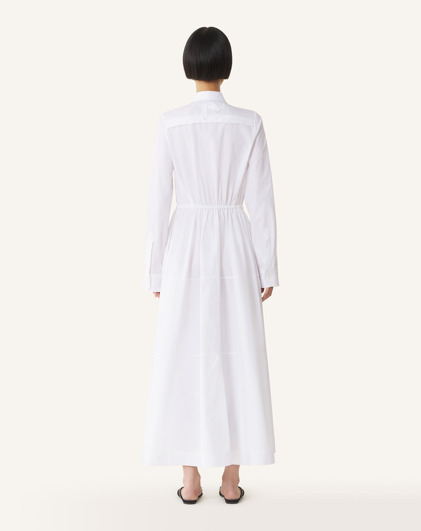 ROBE CHEMISE EN POPELINE DE COTON