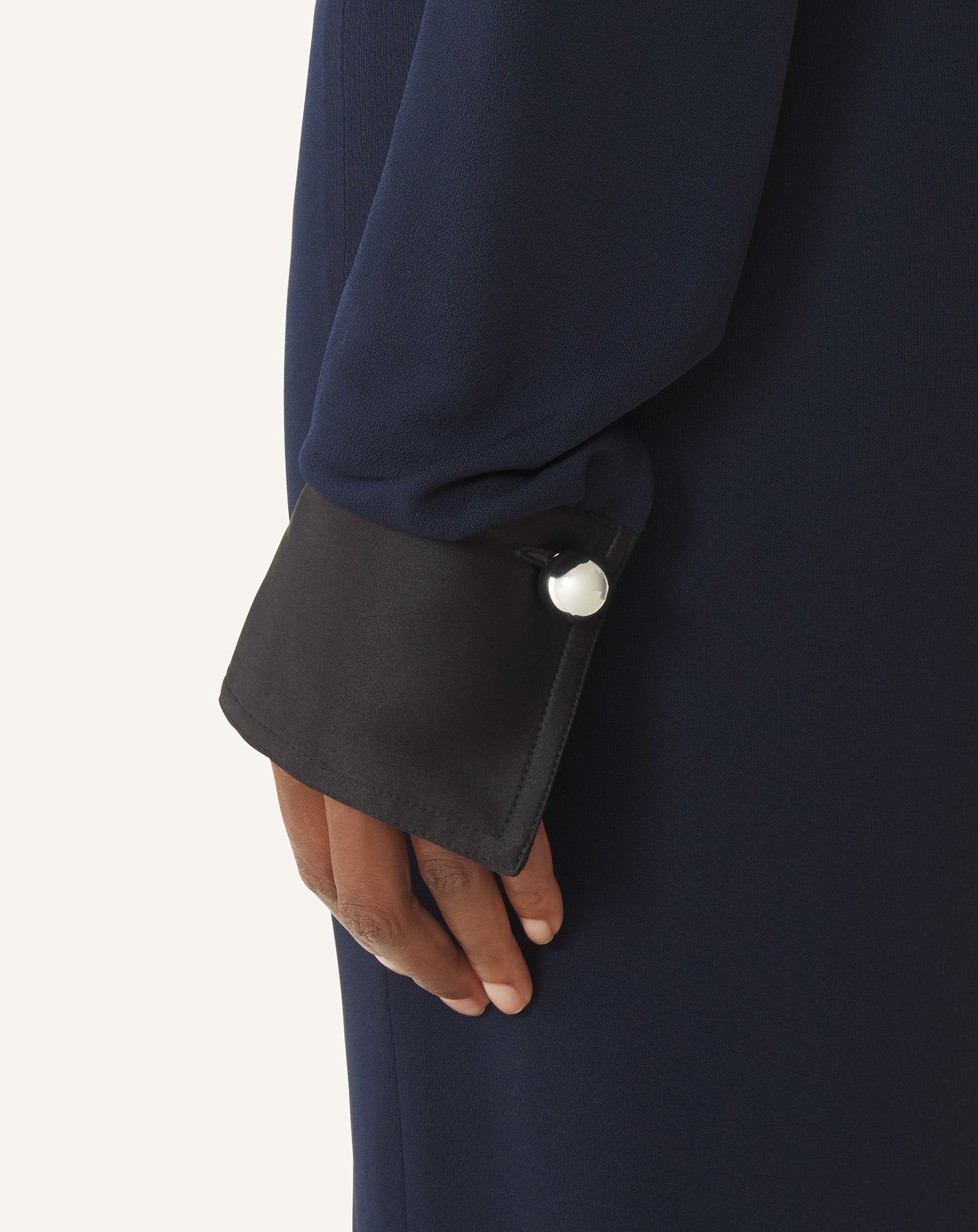 ROBE DRAPÉE EN JERSEY CRÊPE BLEU