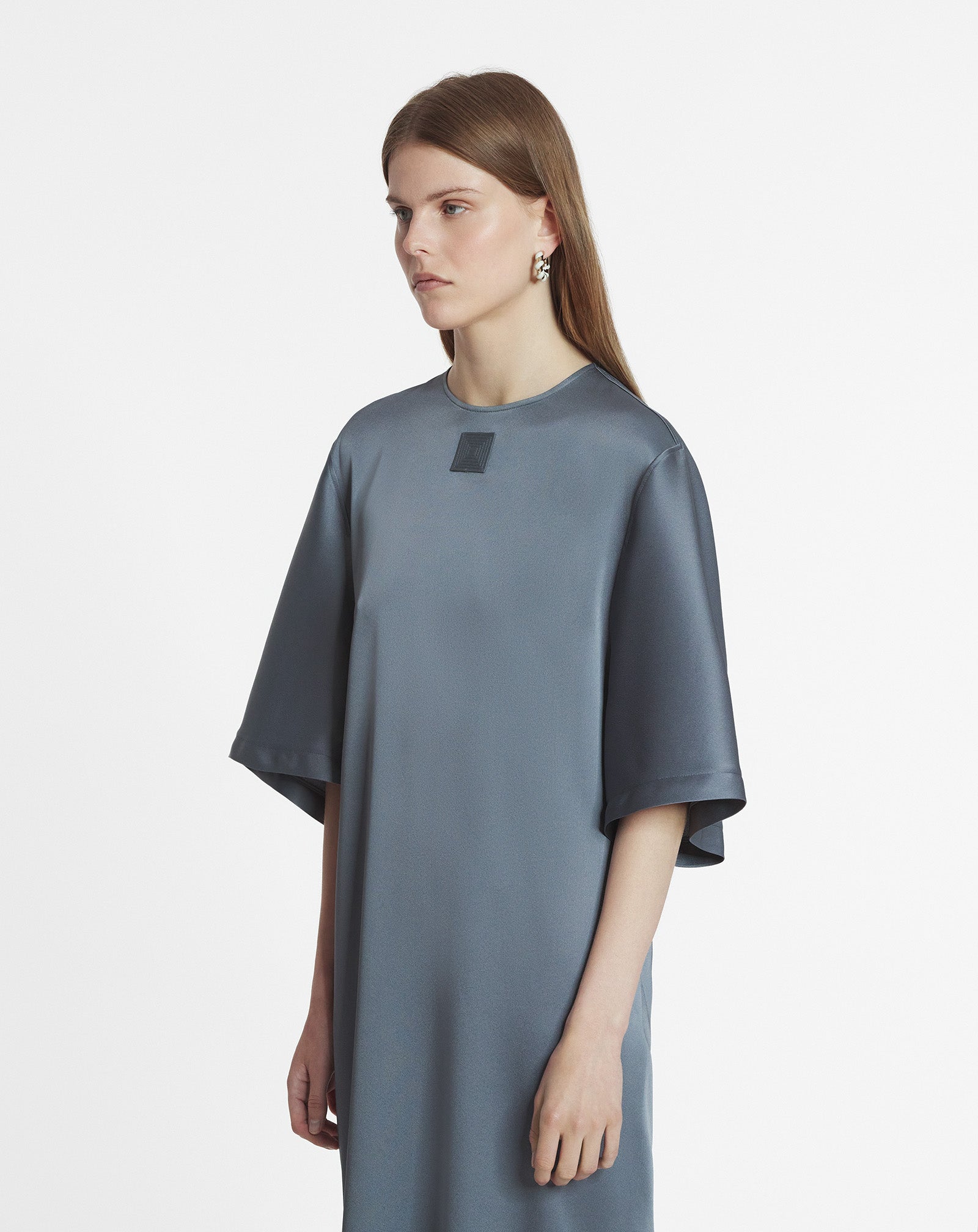 SATIN T-SHIRT DRESS
