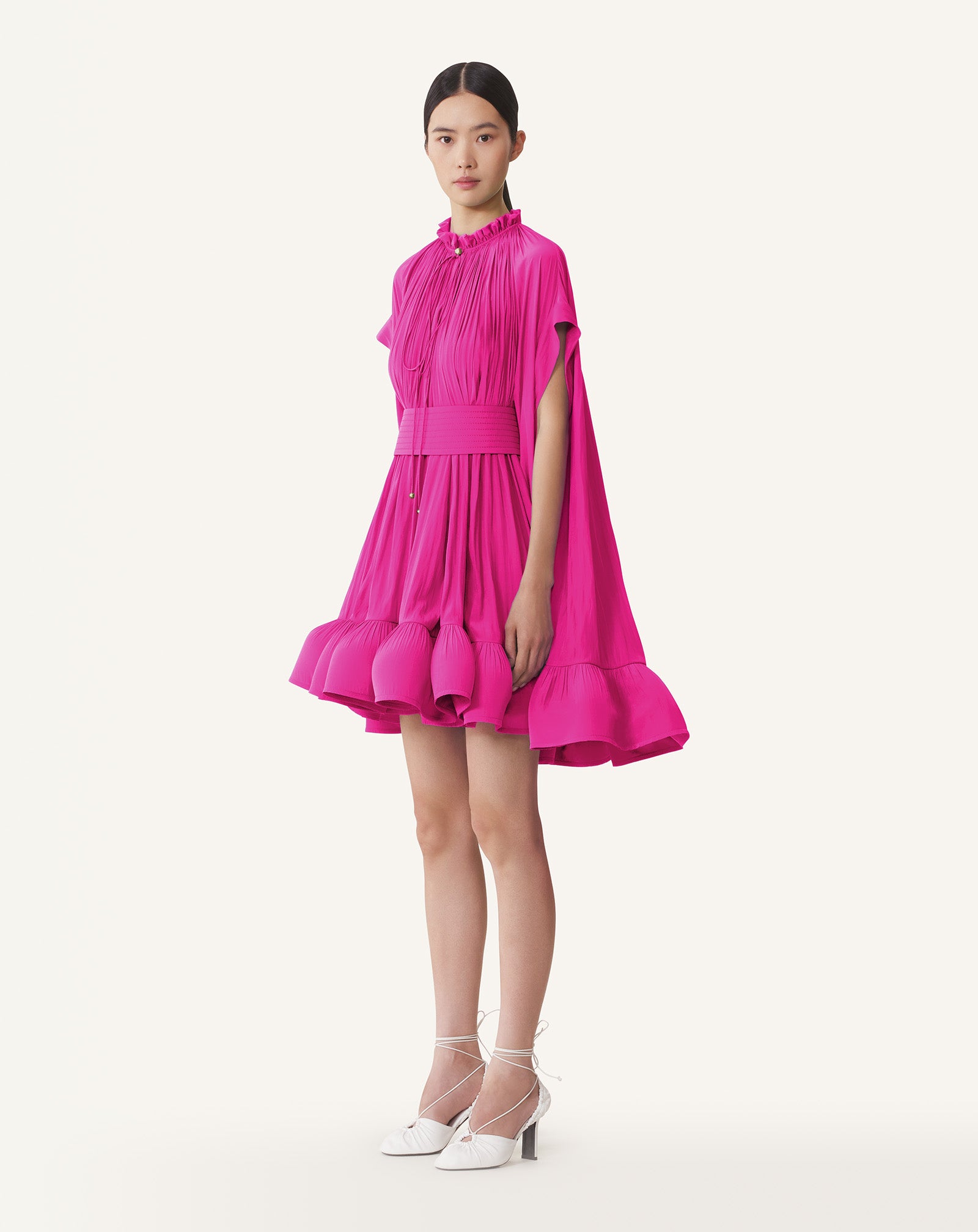 SHORT CHARMEUSE DRESS