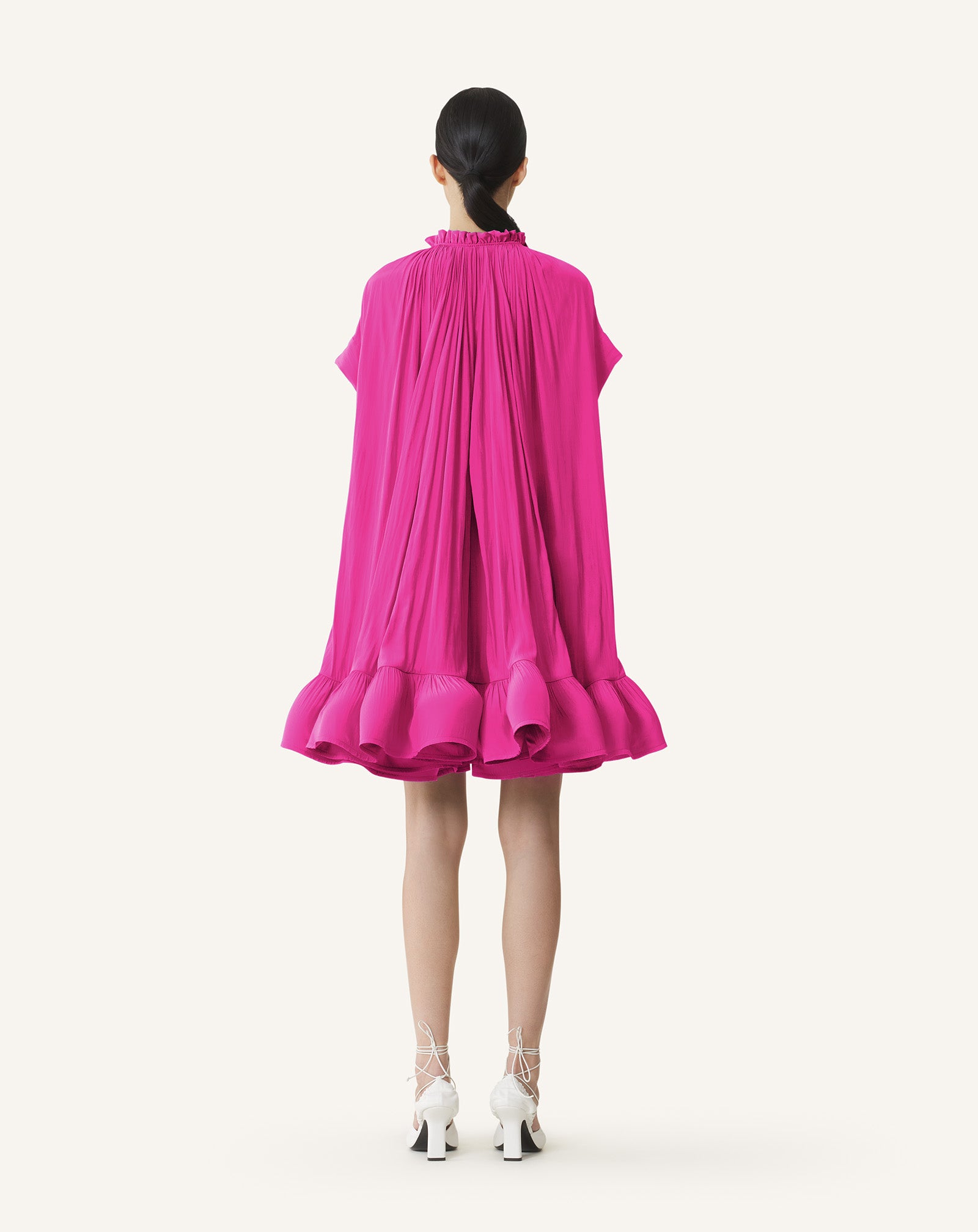 SHORT CHARMEUSE DRESS