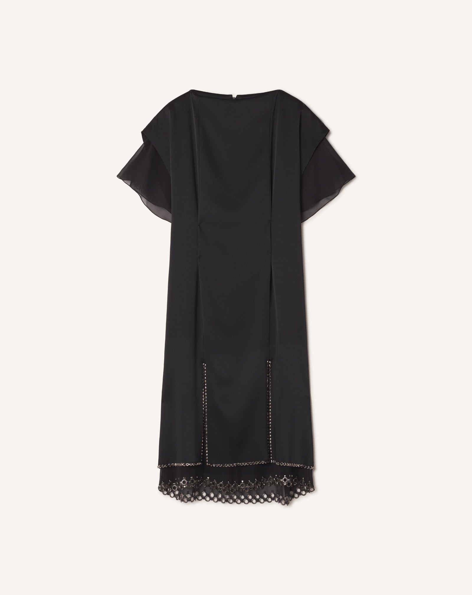ROBE MIDI BRODÉE EN SATIN
