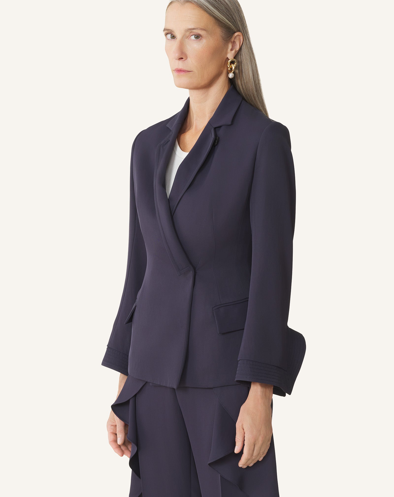 DOUBLE-BREASTED TWILL JACKET