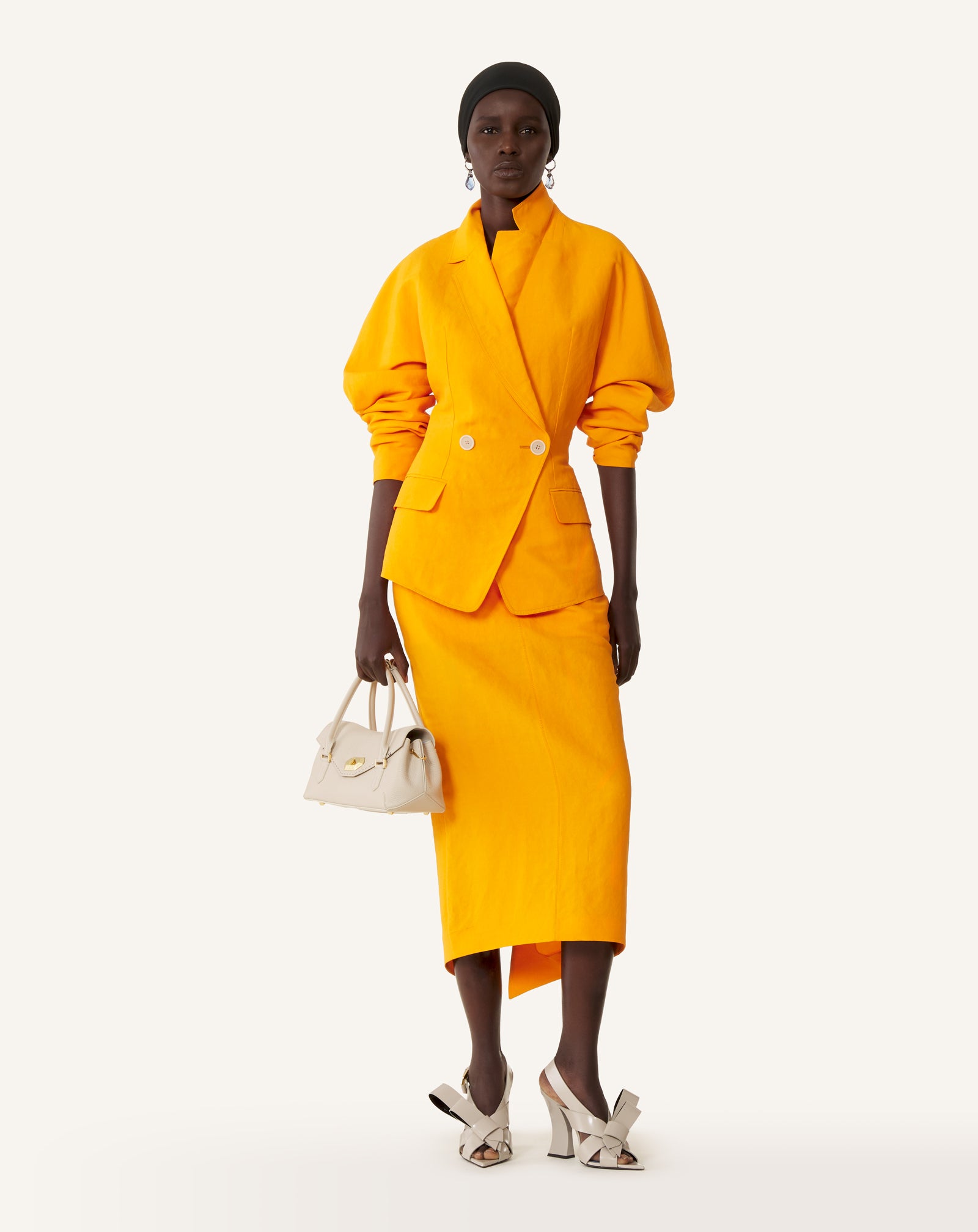 VESTE DOS NU EN PAPIER ORANGE