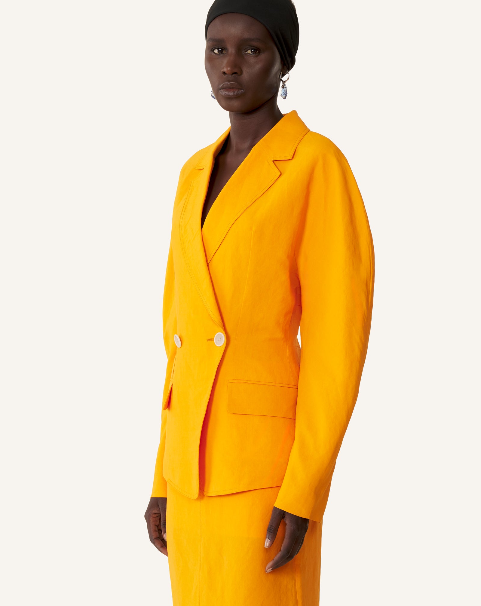 VESTE DOS NU EN PAPIER ORANGE