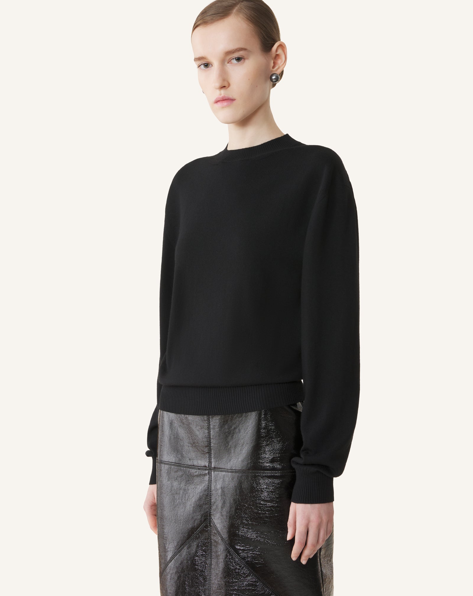 PULL DÉTAIL GROS GRAIN EN MÉRINOS