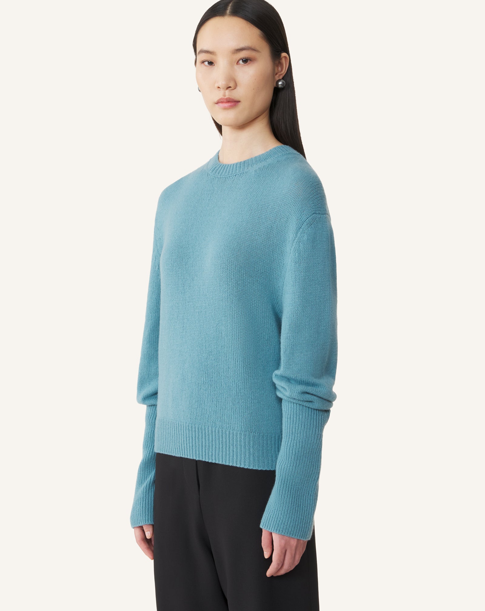 PULL DÉTAIL GROS GRAIN EN CACHEMIRE