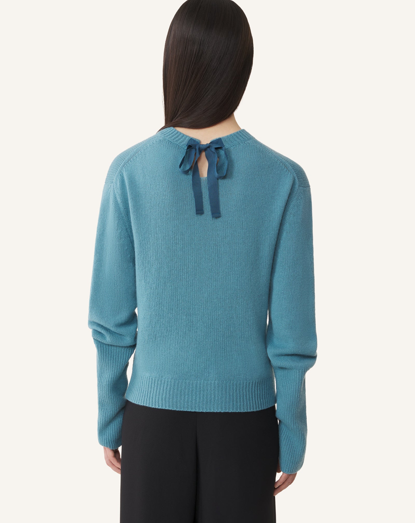 PULL DÉTAIL GROS GRAIN EN CACHEMIRE