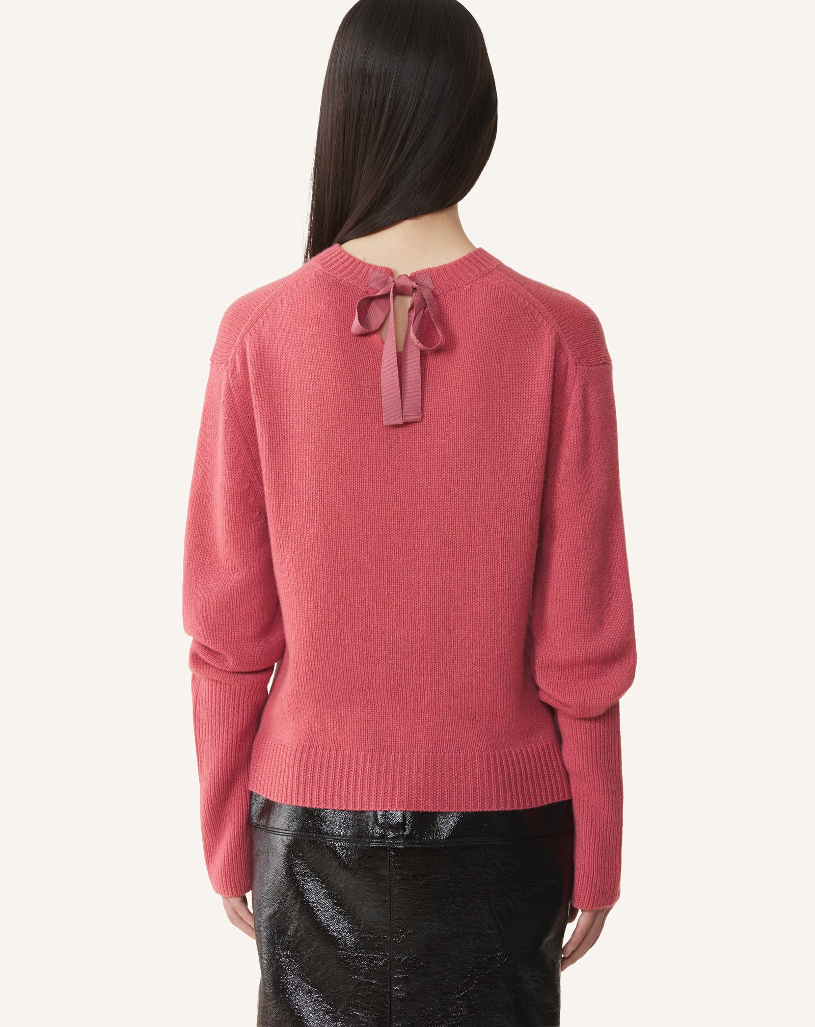 PULL DÉTAIL GROS GRAIN EN CACHEMIRE