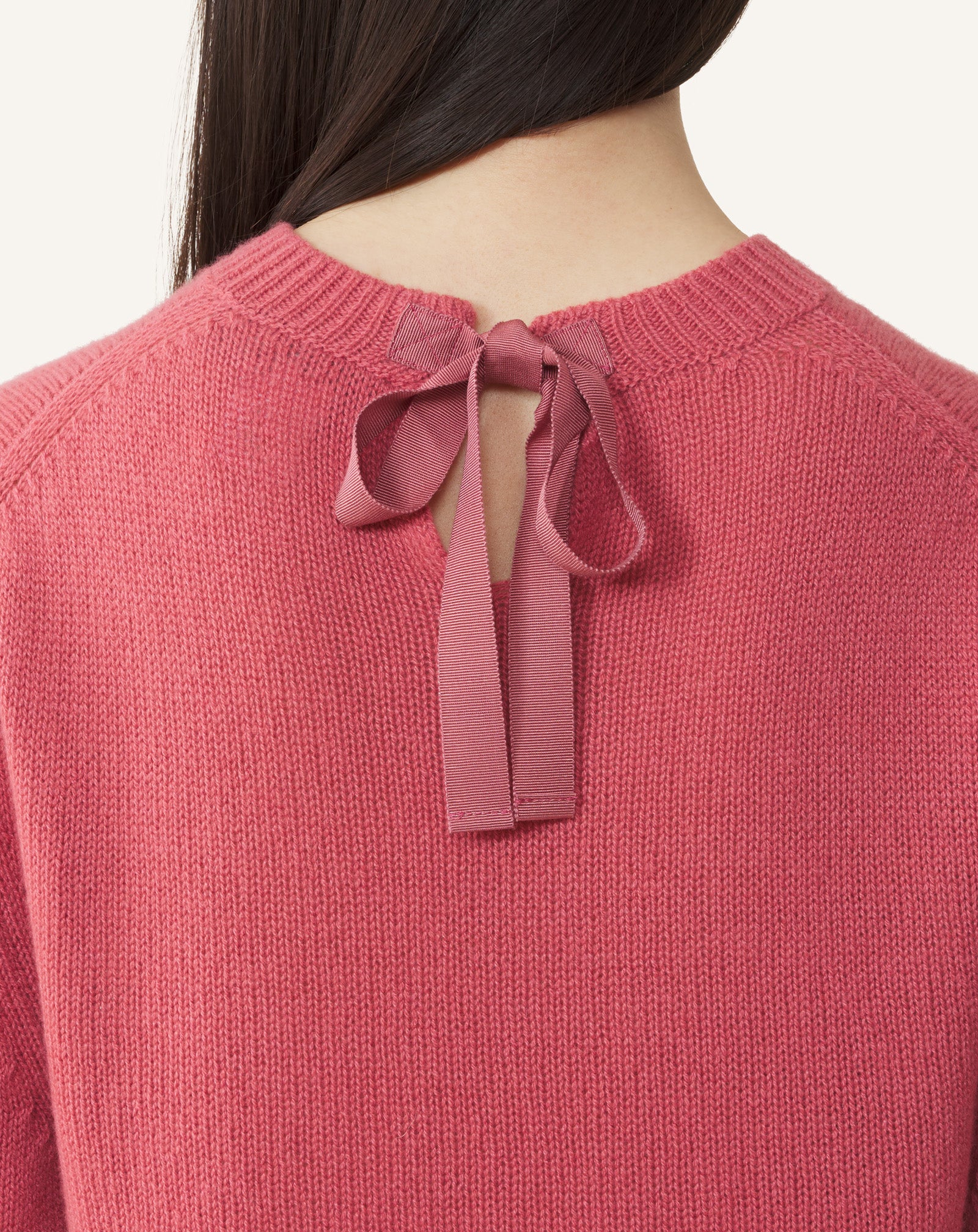 PULL DÉTAIL GROS GRAIN EN CACHEMIRE