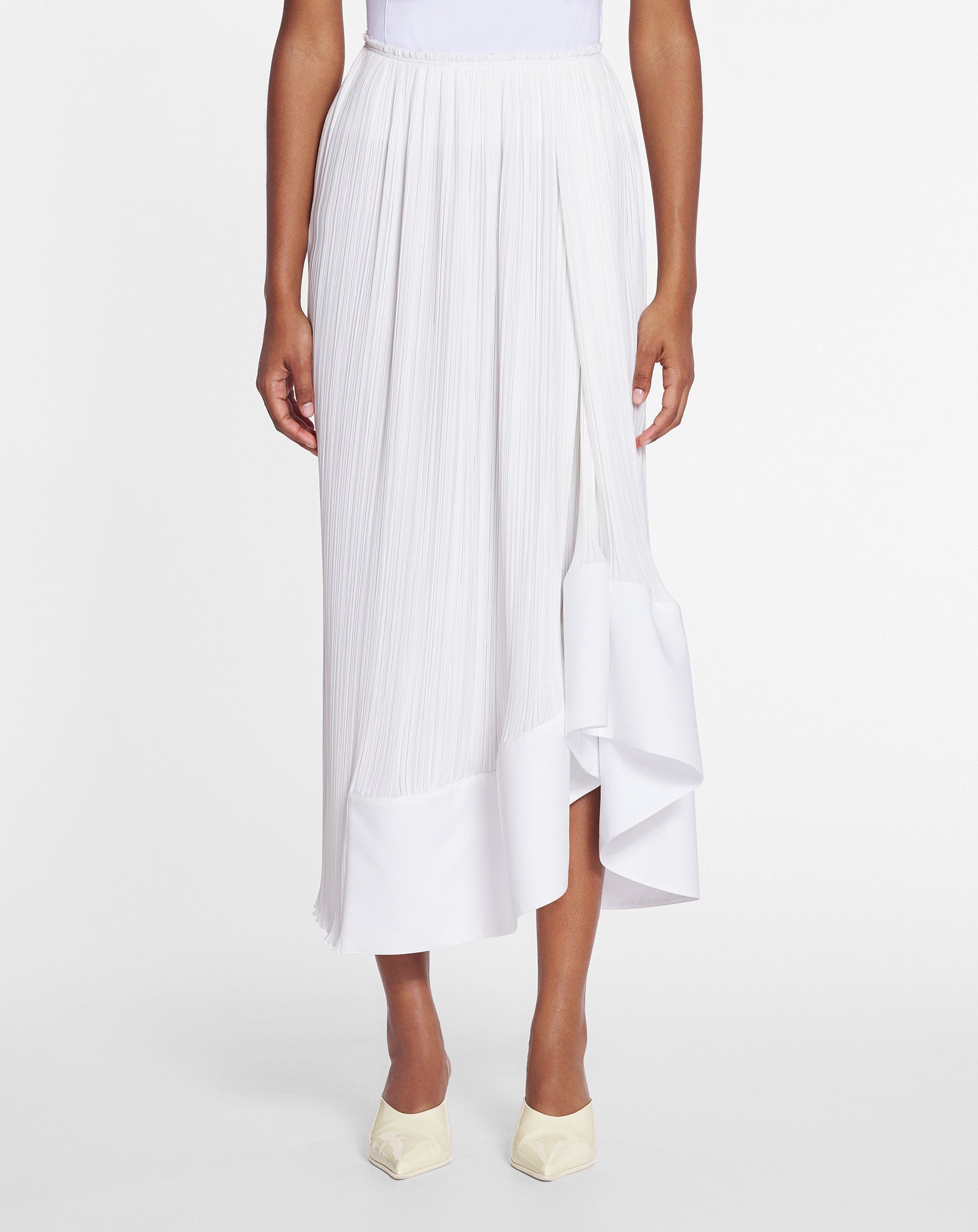 PLEATED MIDI SKIRT
