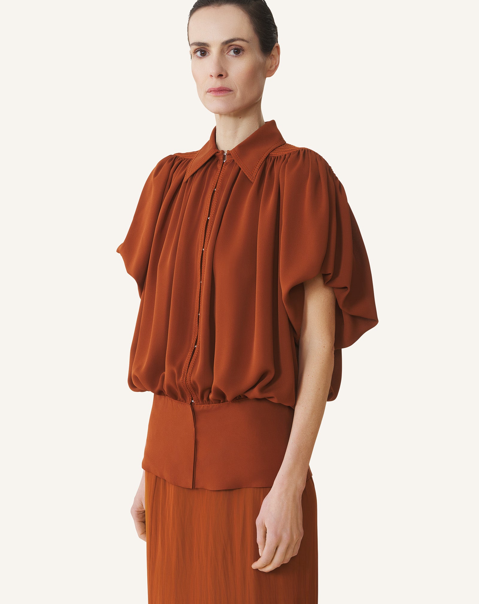 TOP IN SILK GEORGETTE