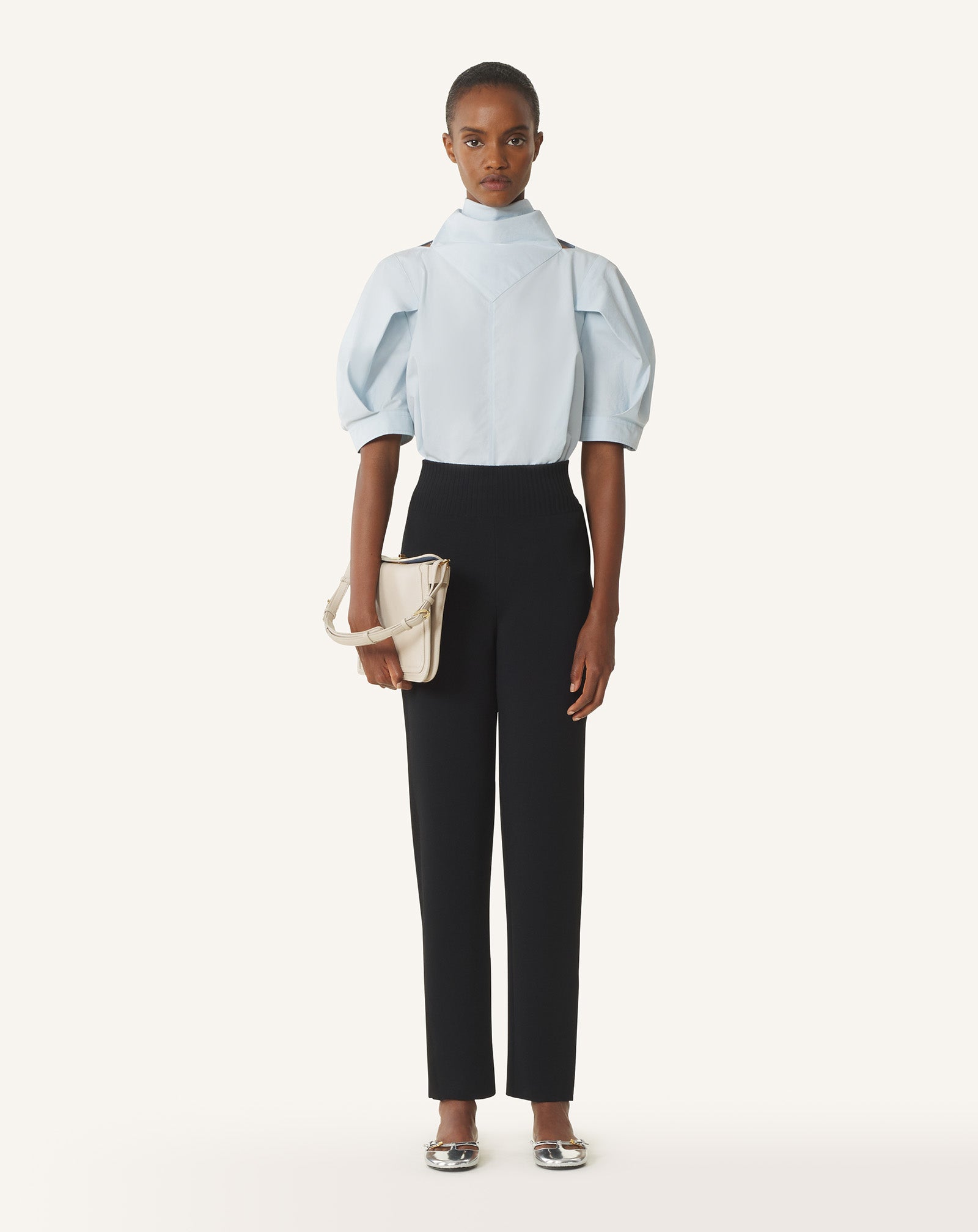 SCARF TOP IN COTTON POPLIN