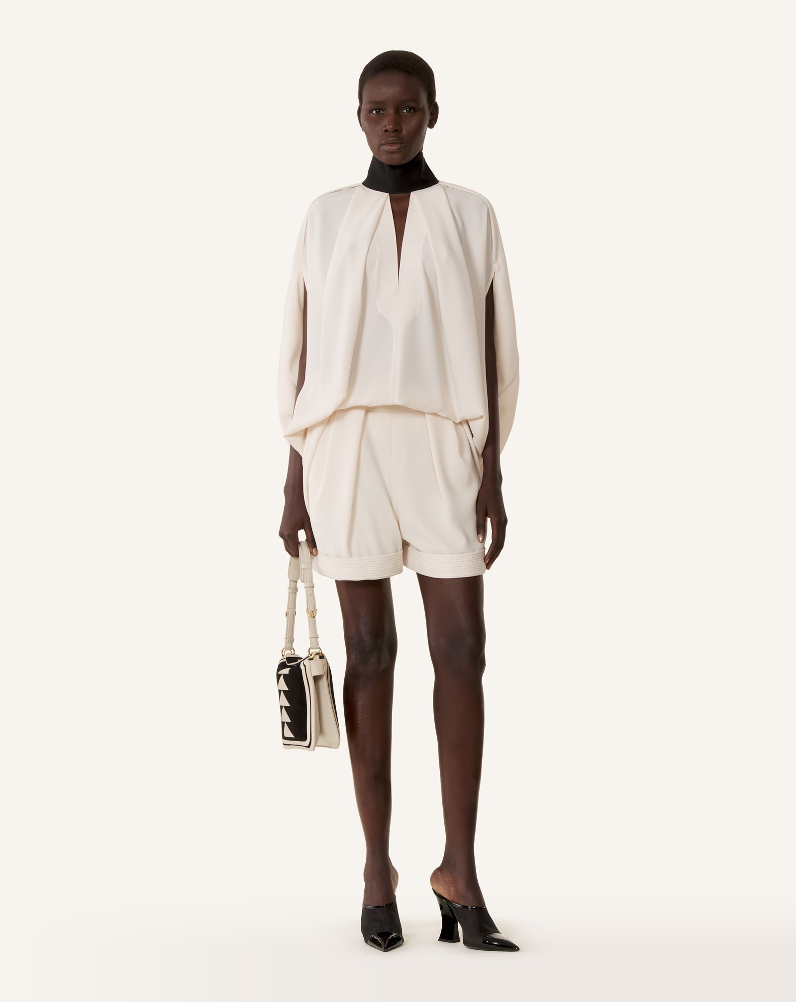 White Knotted Loose-fit Crepe Top | Lanvin