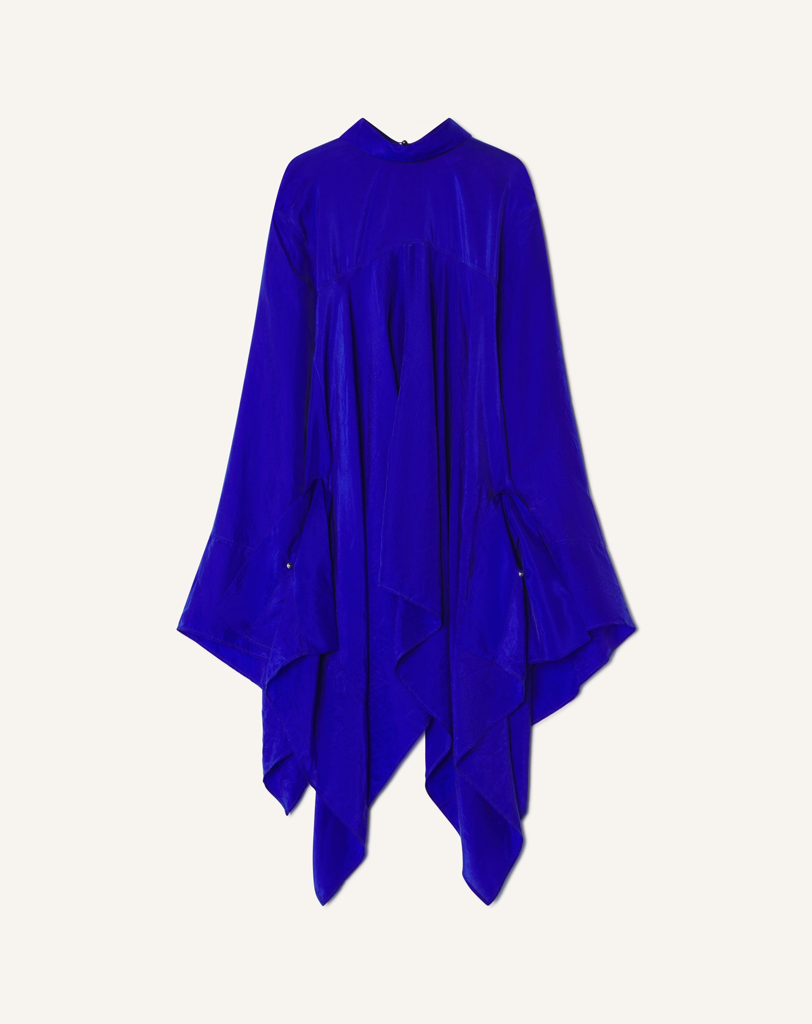 HAUT AMPLE EN SOIE BLEU