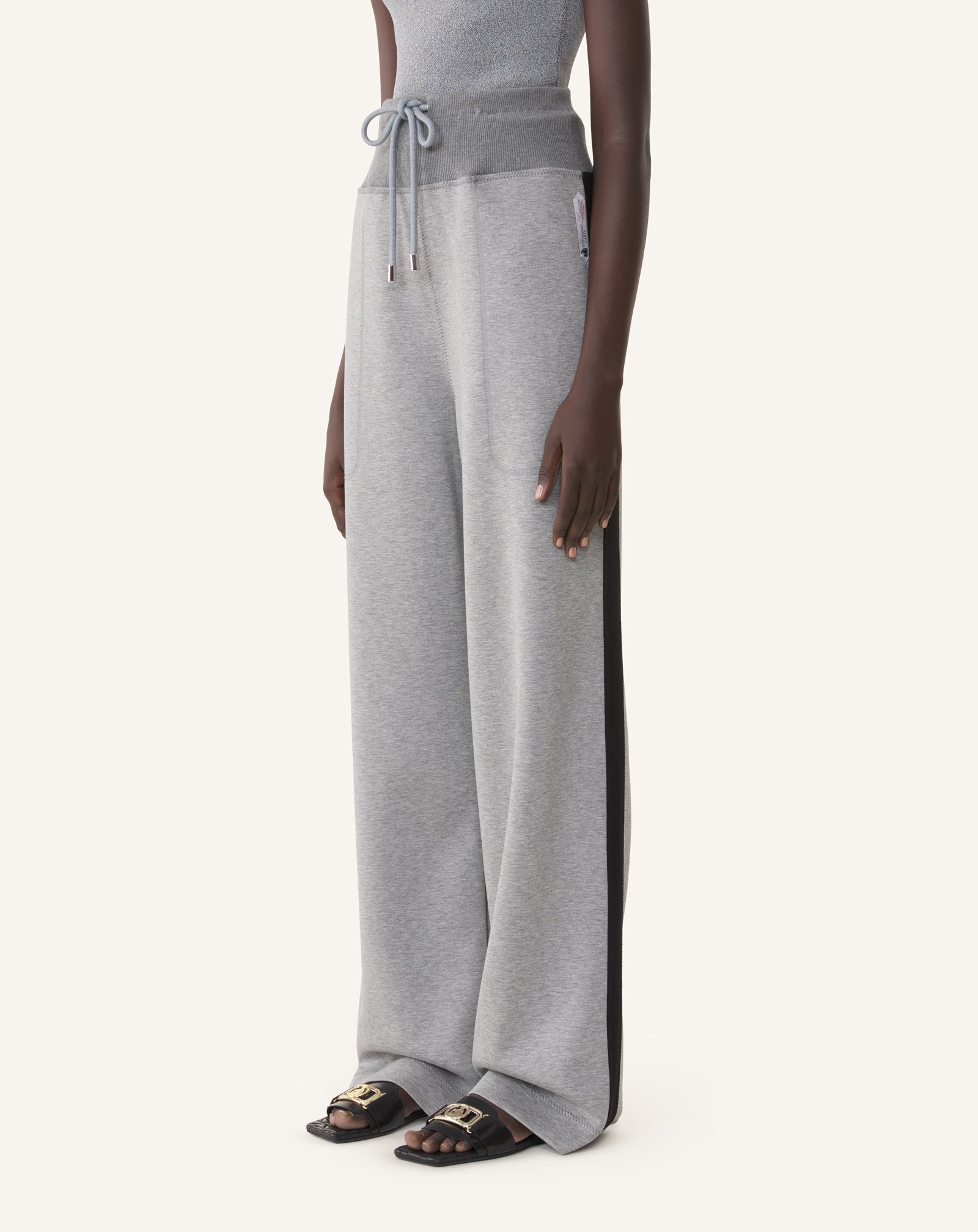JOGGING LARGE EN JERSEY DOUBLE FACE GRIS