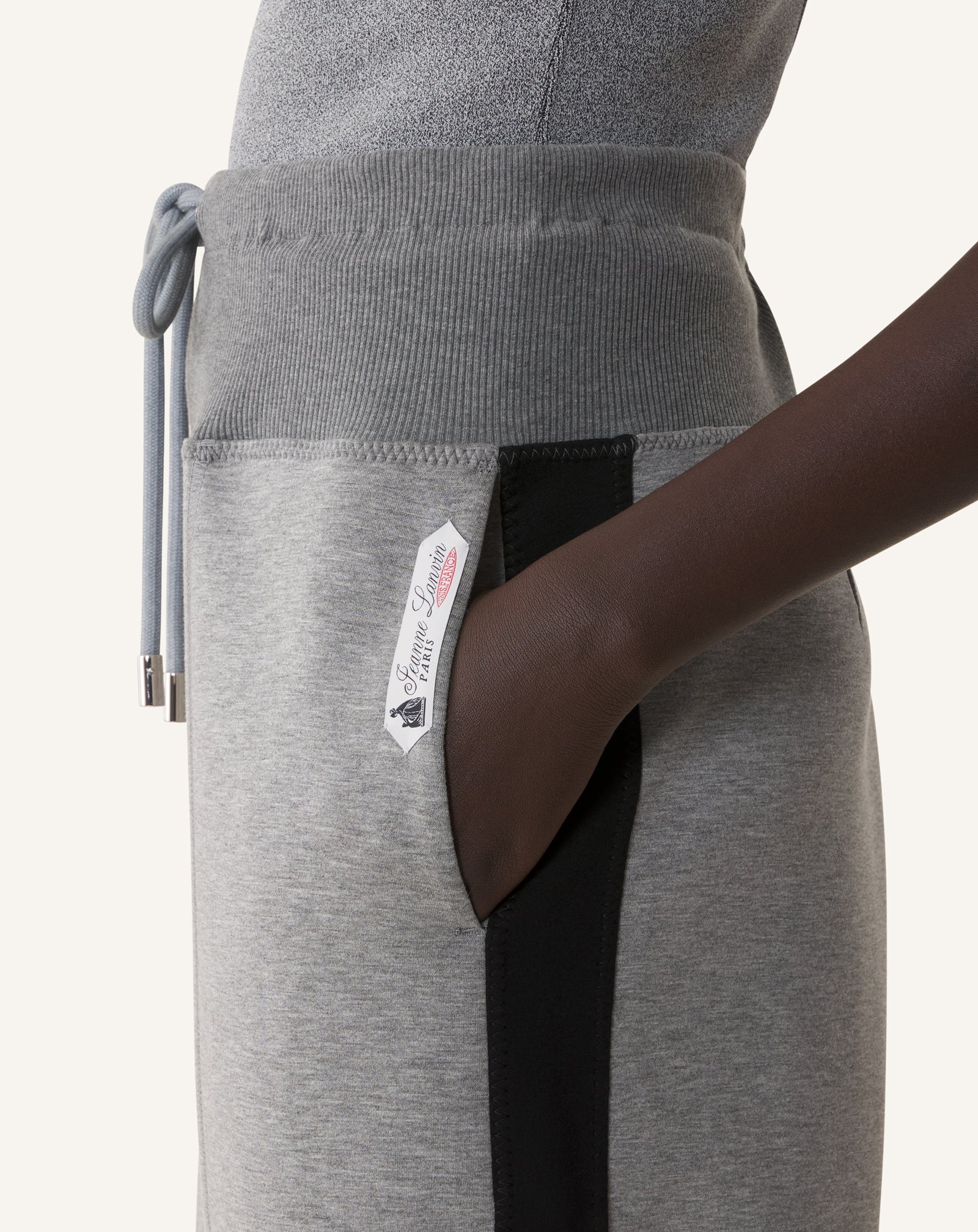 JOGGING LARGE EN JERSEY DOUBLE FACE GRIS