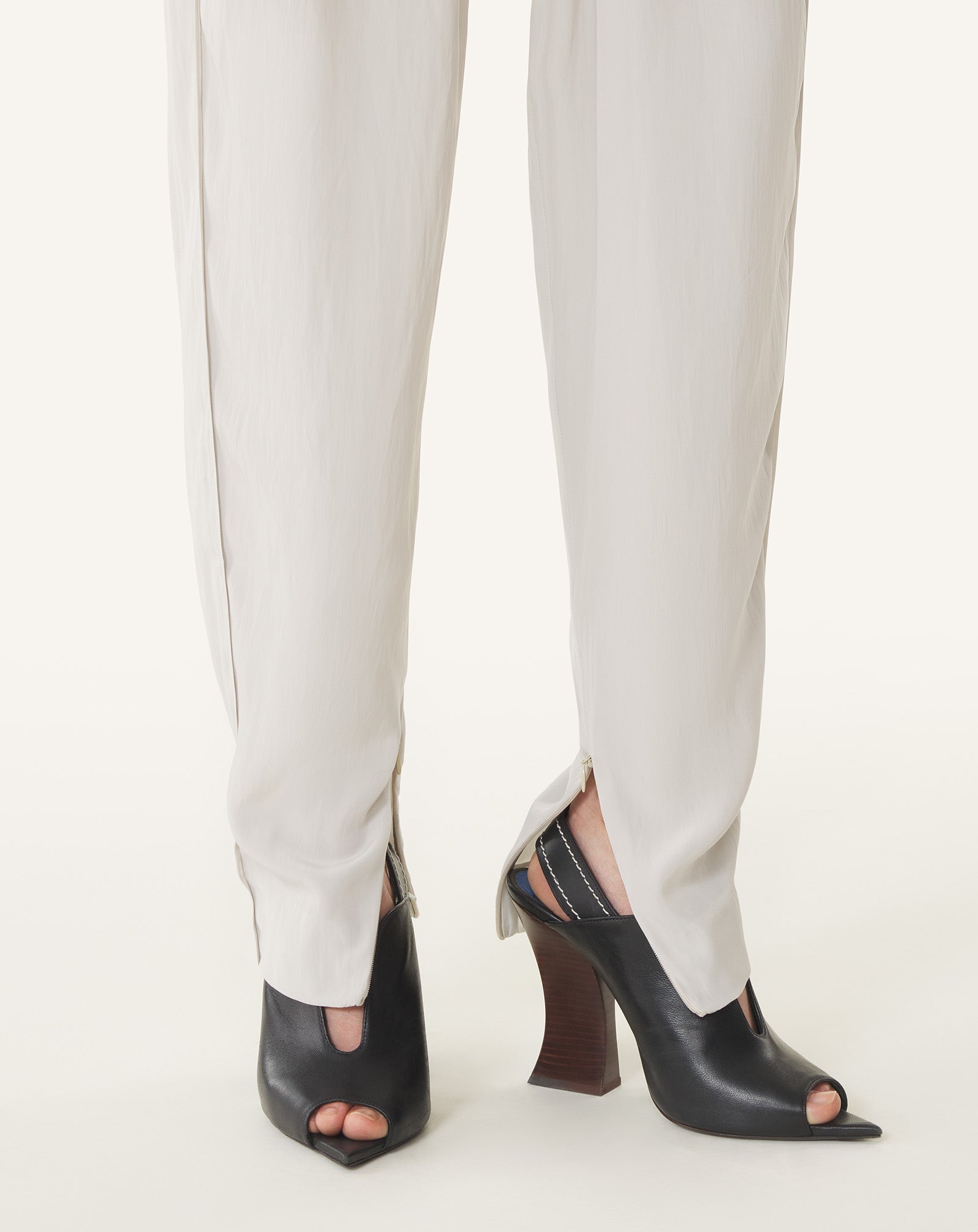 DRAPED CHARMEUSE PANTS