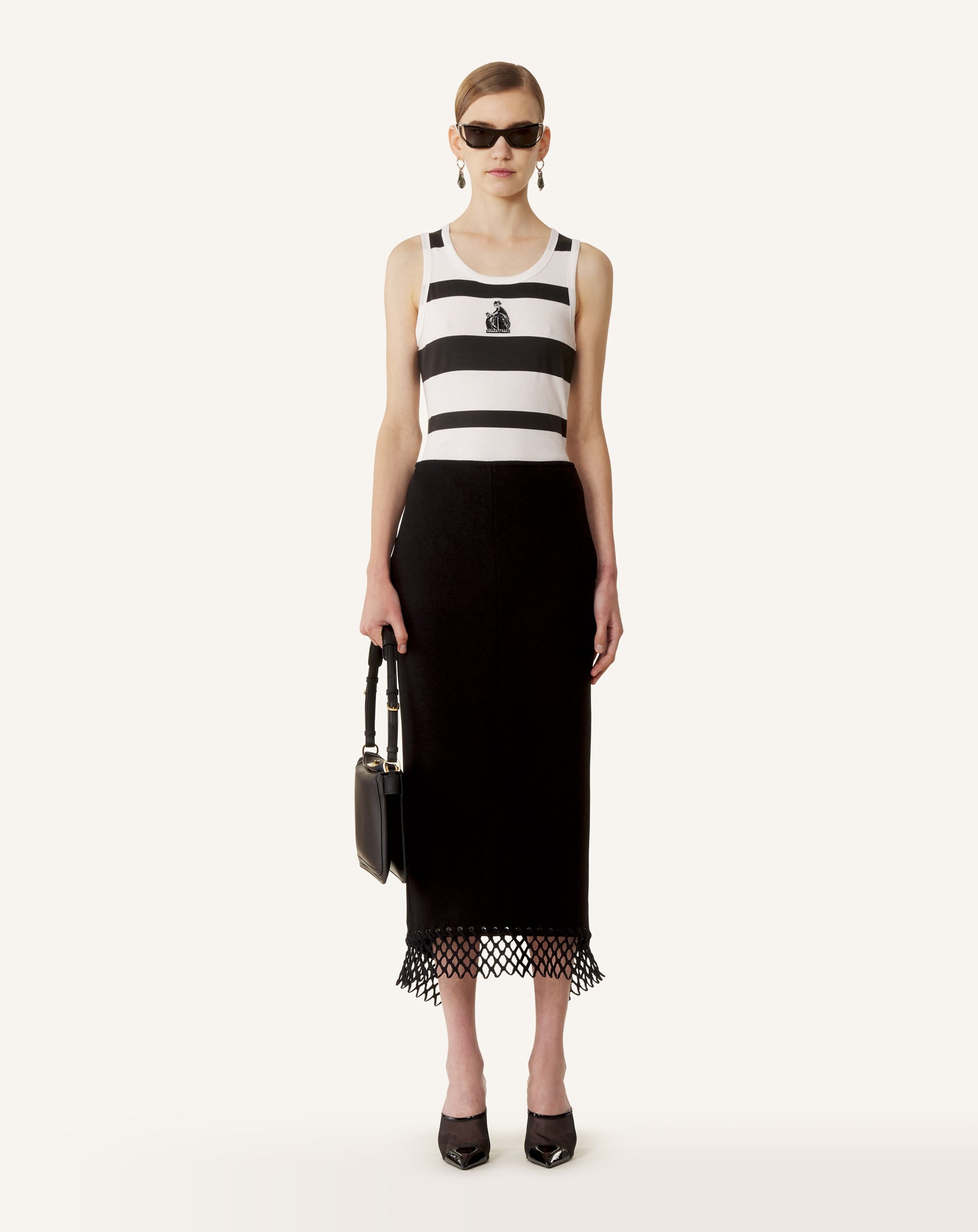 DÉBARDEUR BRODÉ LA MÈRE ET L'ENFANT EN JERSEY CÔTELÉ