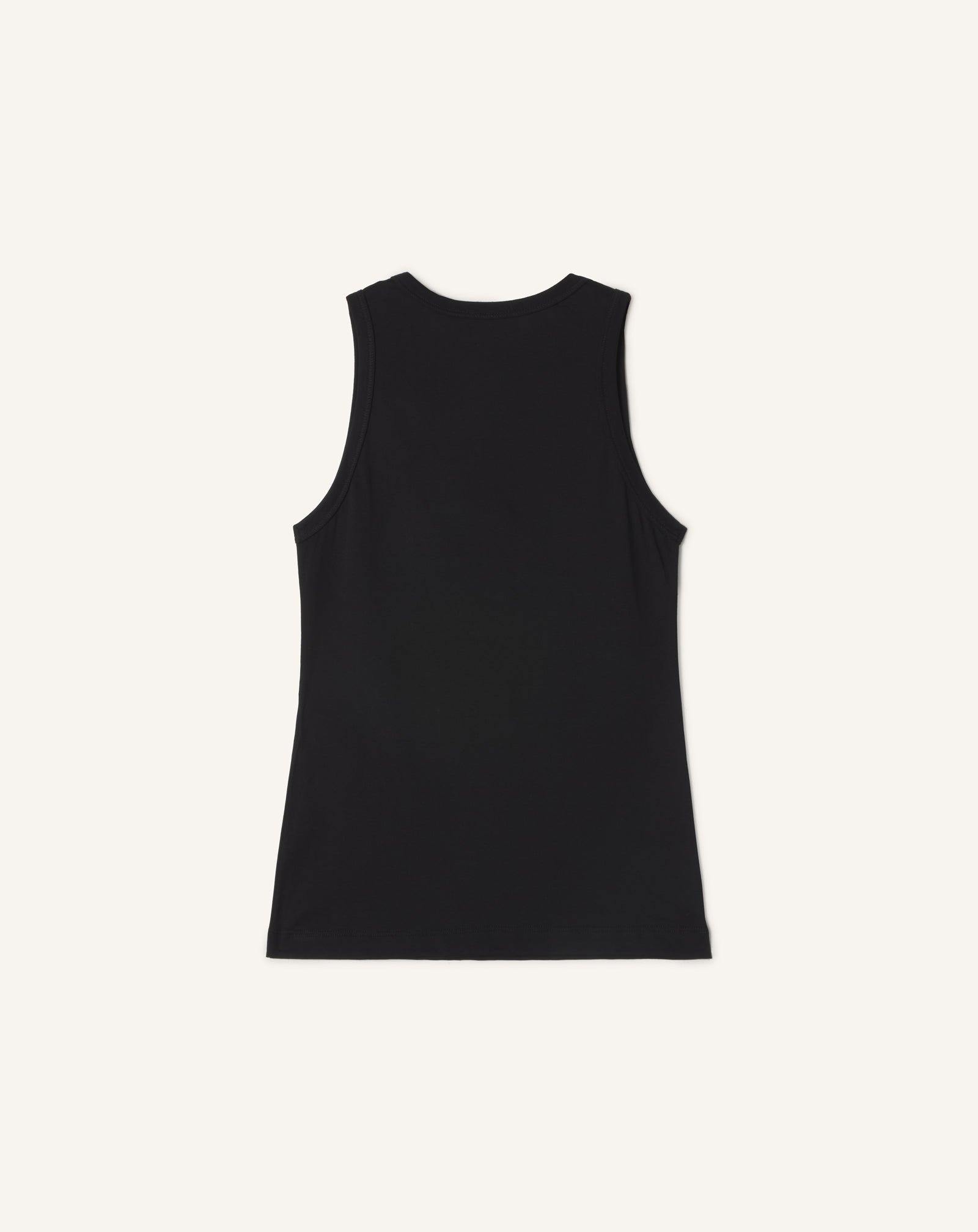 BLACK MOTHER AND DAUGHTER EMBROIDERED COTTON JERSEY TANK TOP