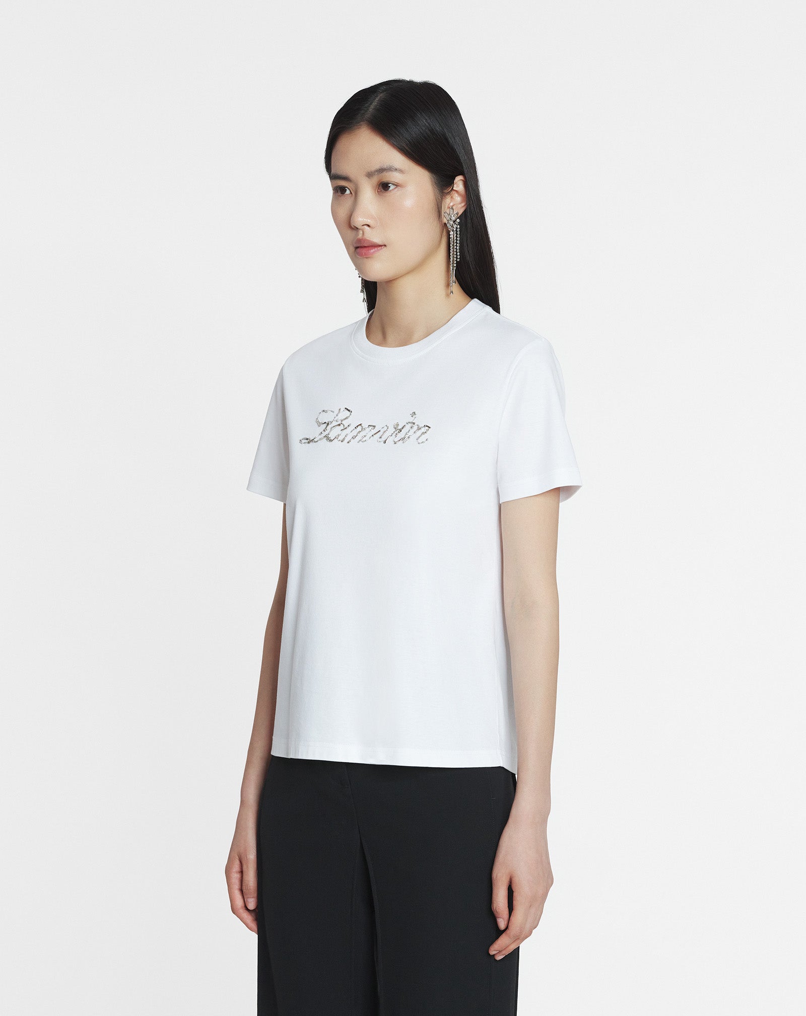 LANVIN BEAD EMBROIDERED T-SHIRT