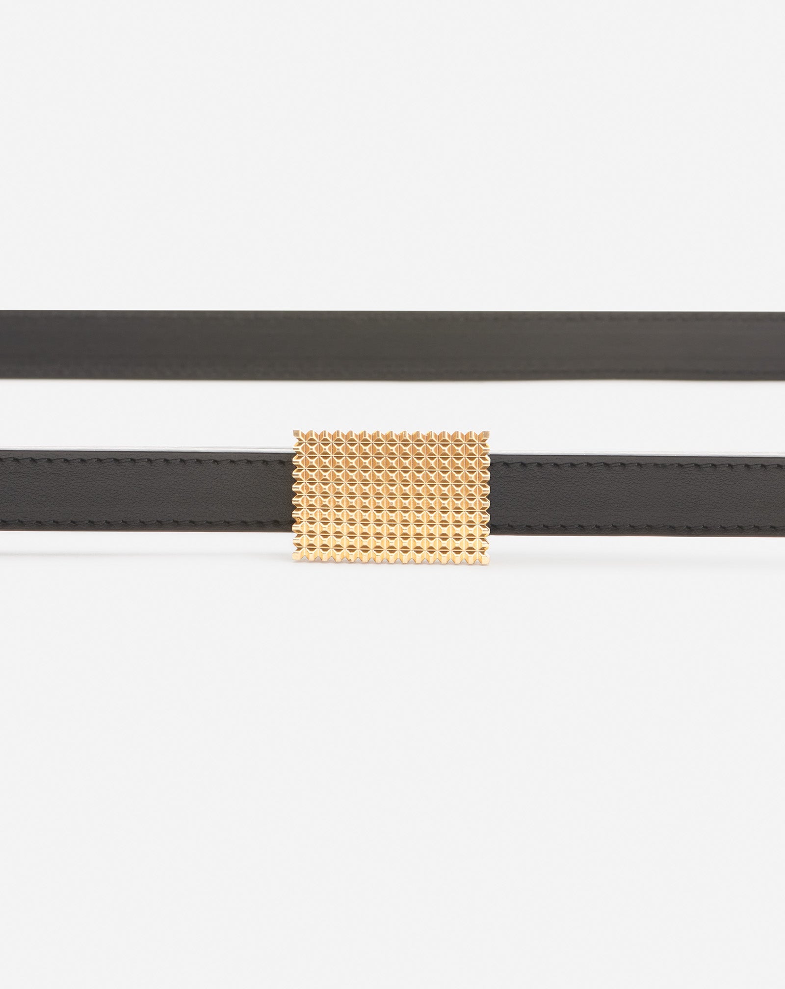 DOUBLE CONCERTO LEATHER BELT, BLACK