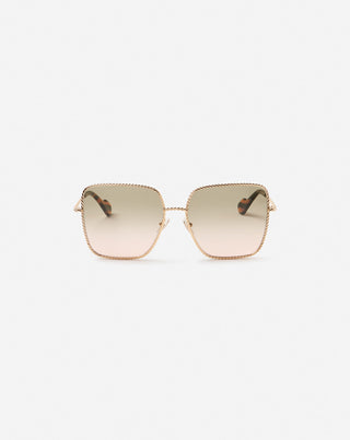 TWIST SUNGLASSES, GOLD/PINK