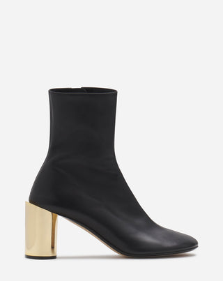 LEATHER SEQUENCE BY LANVIN CHUNKY HEELED BOOTS