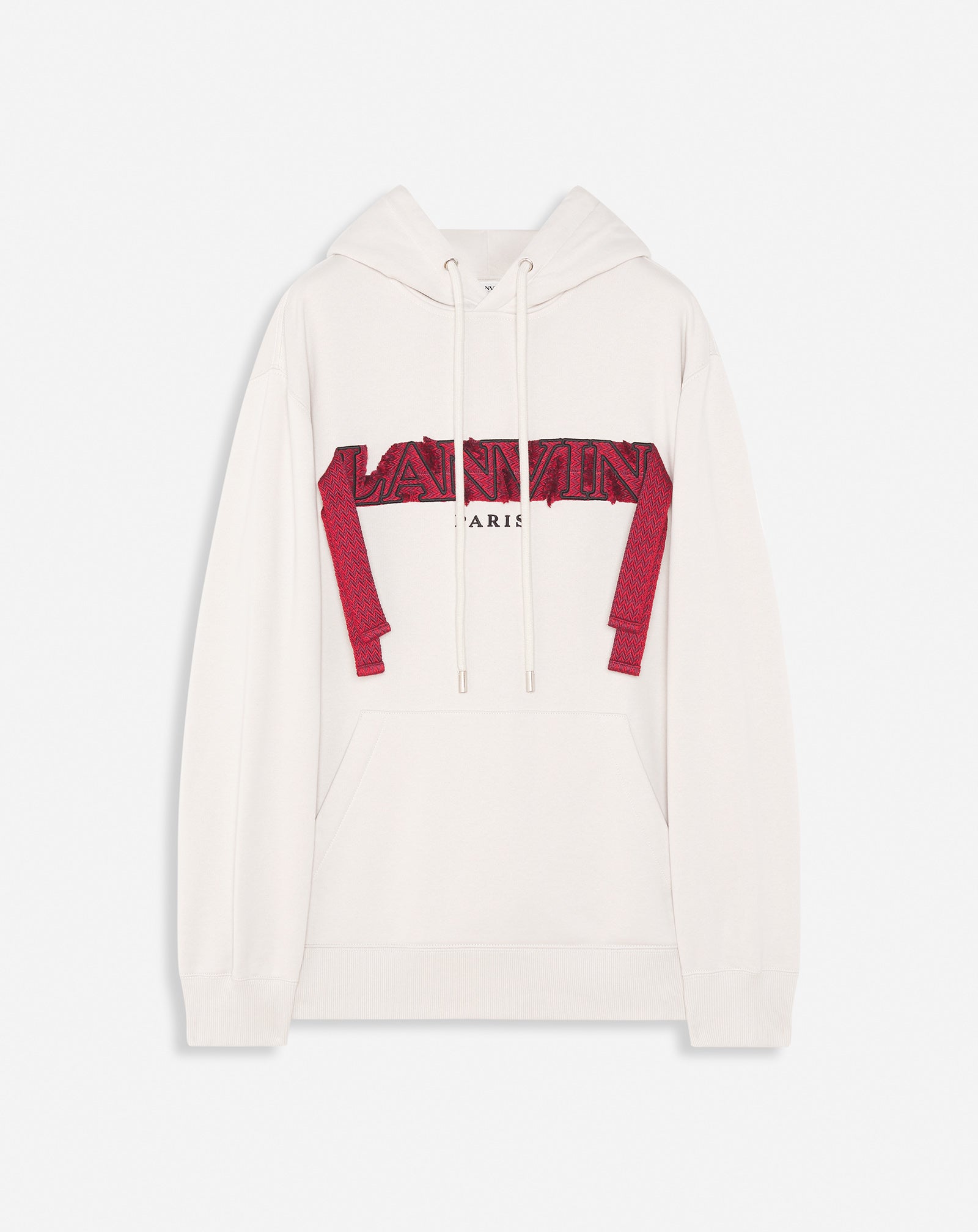 OVERSIZED EMBROIDERED LANVIN CURB LACE HOODIE